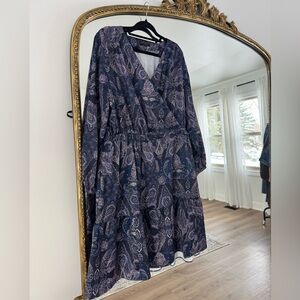 Lane Bryant purple floral paisley dress